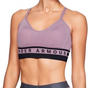 Under Armour Lavender & Deep Purple Logo Band Sports Bra